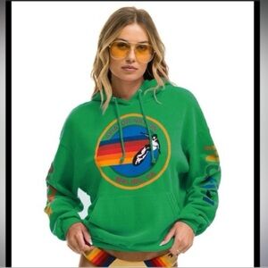 Aviator Nation Women's Green Hoodie Set M